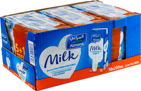 ALMARAI Milk Low Fat 18x200ML