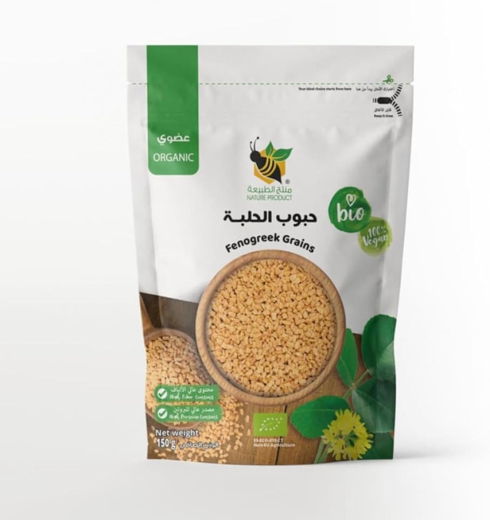 بذور الحلبة العضوية من ناتشر برودكتس، 150 غرام