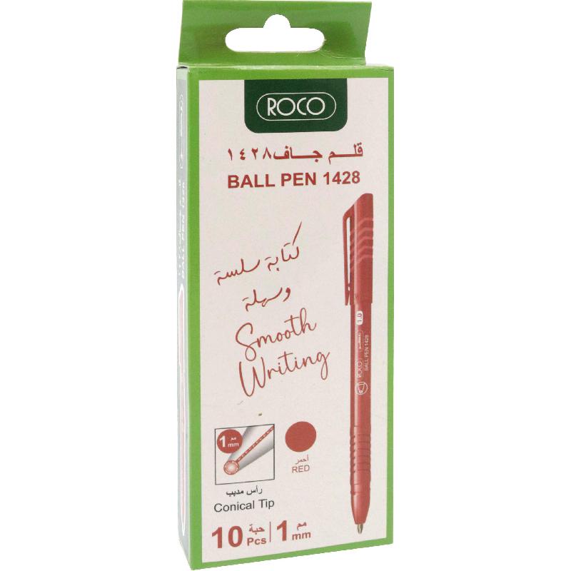 قلم حبر جاف روكو 1425 أحمر 0.05