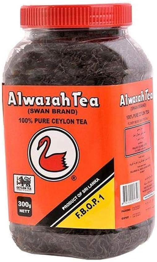 Alwazah Swan Pure Ceylon Black Tea in Plastic Bottle 300 g